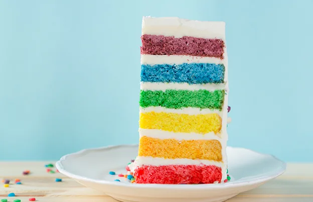 rainbow layered cake