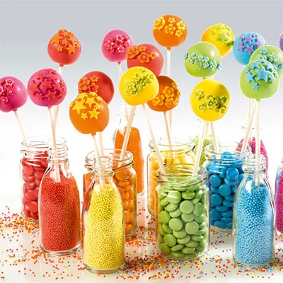 rainbow cake pops with sprinkles