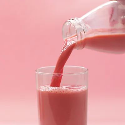 pink strawberry milk